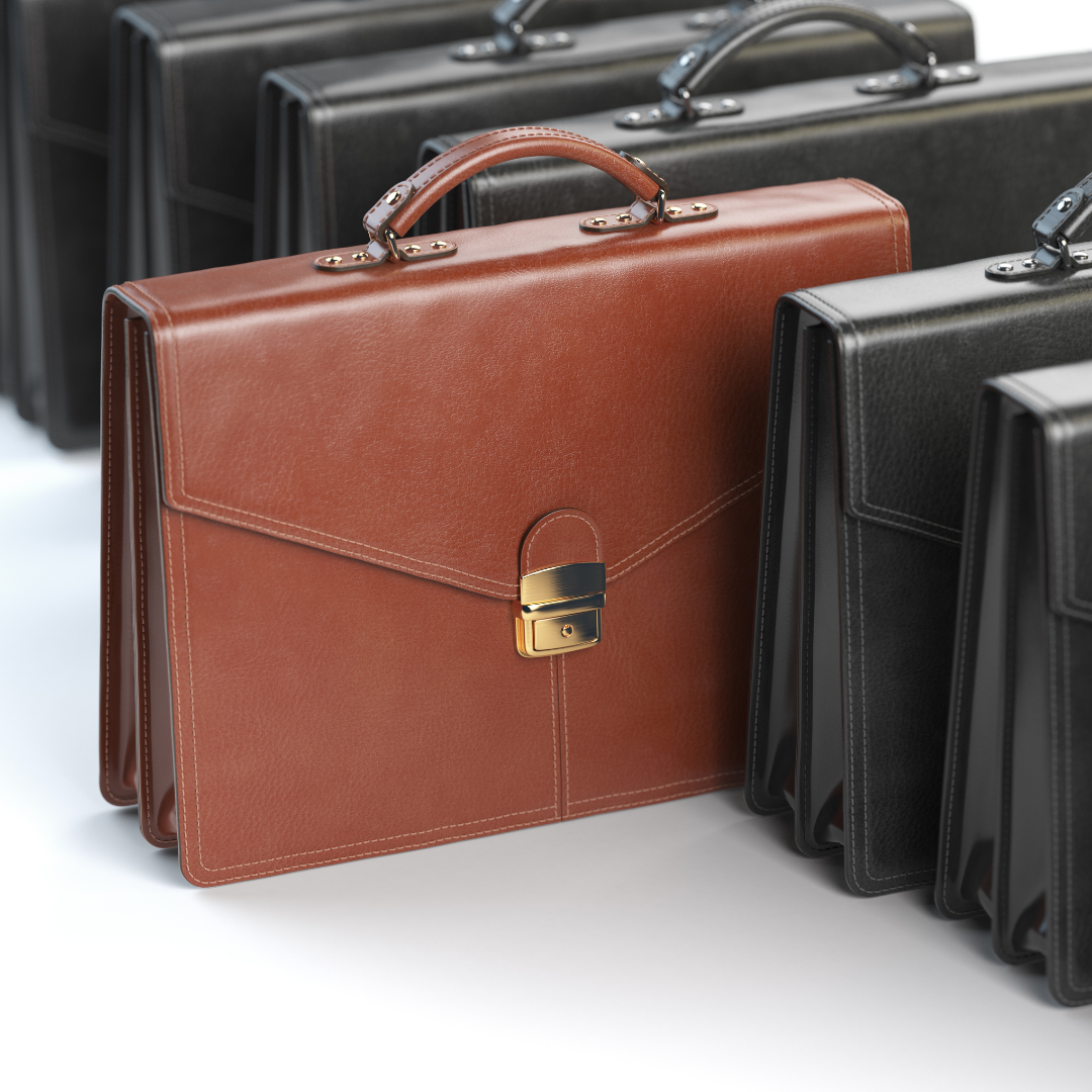 High-quality leather portfolios or briefcases